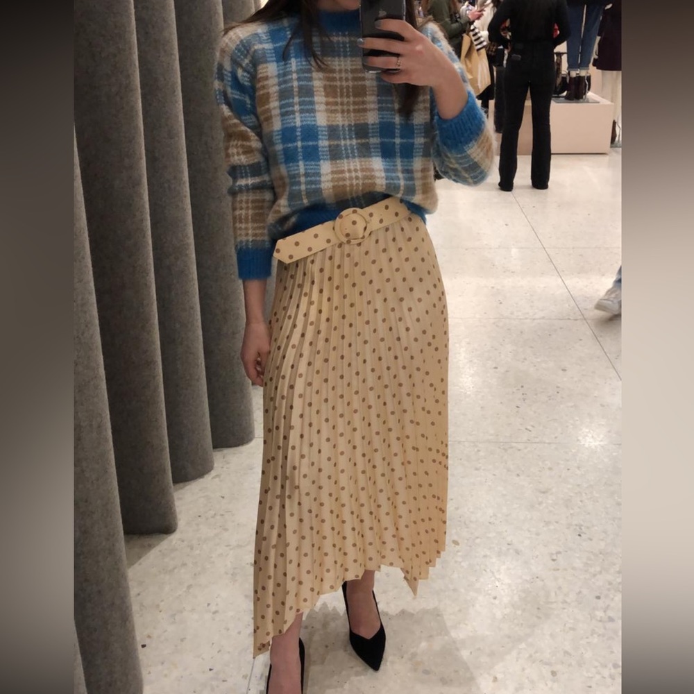 Sandro Poesa Plaid Crewneck Sweater